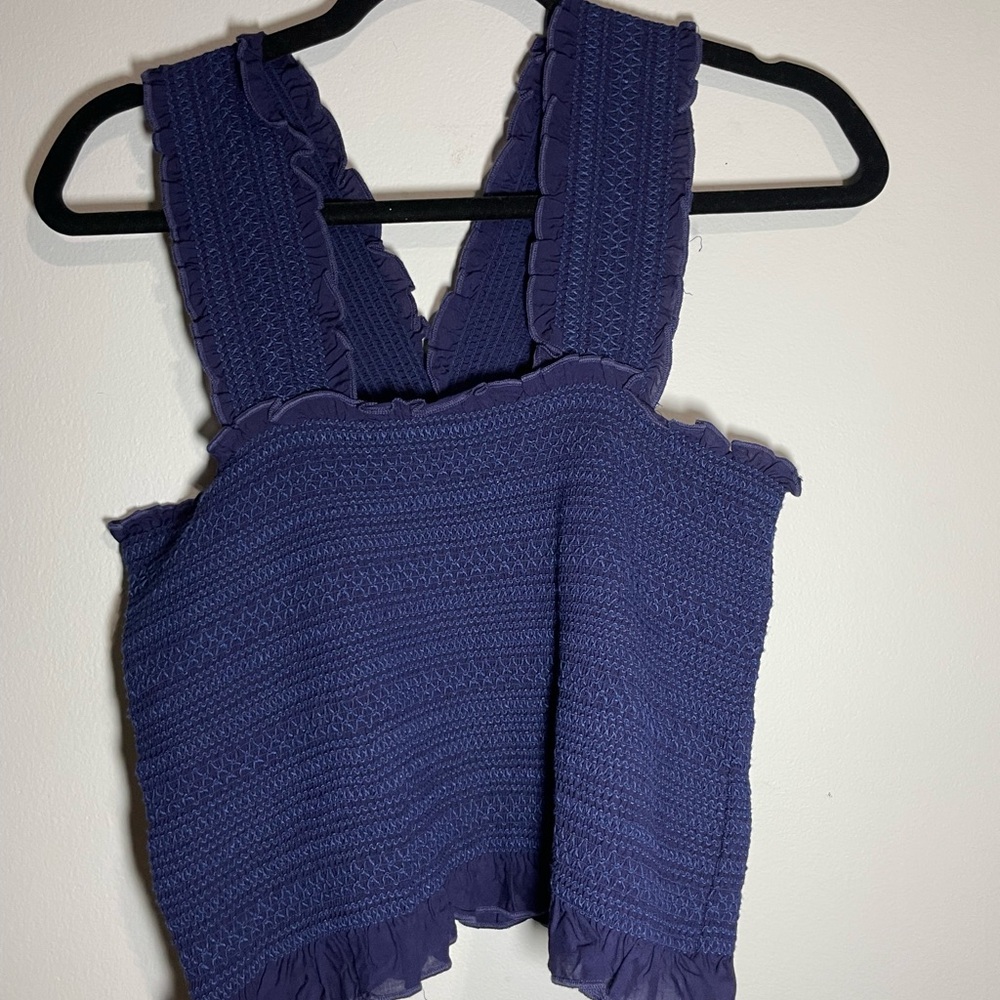 Timing Rich Purple Textured Crop Top